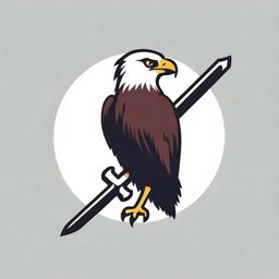 A majestic logo of a Philippine eagle gripping a detailed sword in one talon and a rifle in the other.