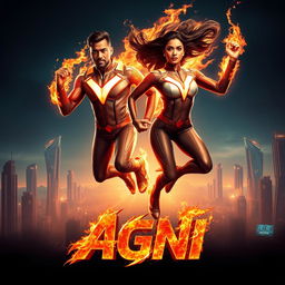 A cinematic sci-fi futuristic action film poster titled 'Agni'