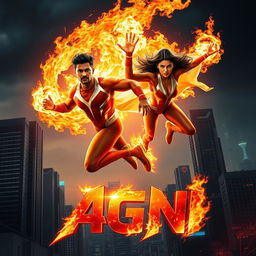 A cinematic sci-fi futuristic action film poster titled 'Agni'