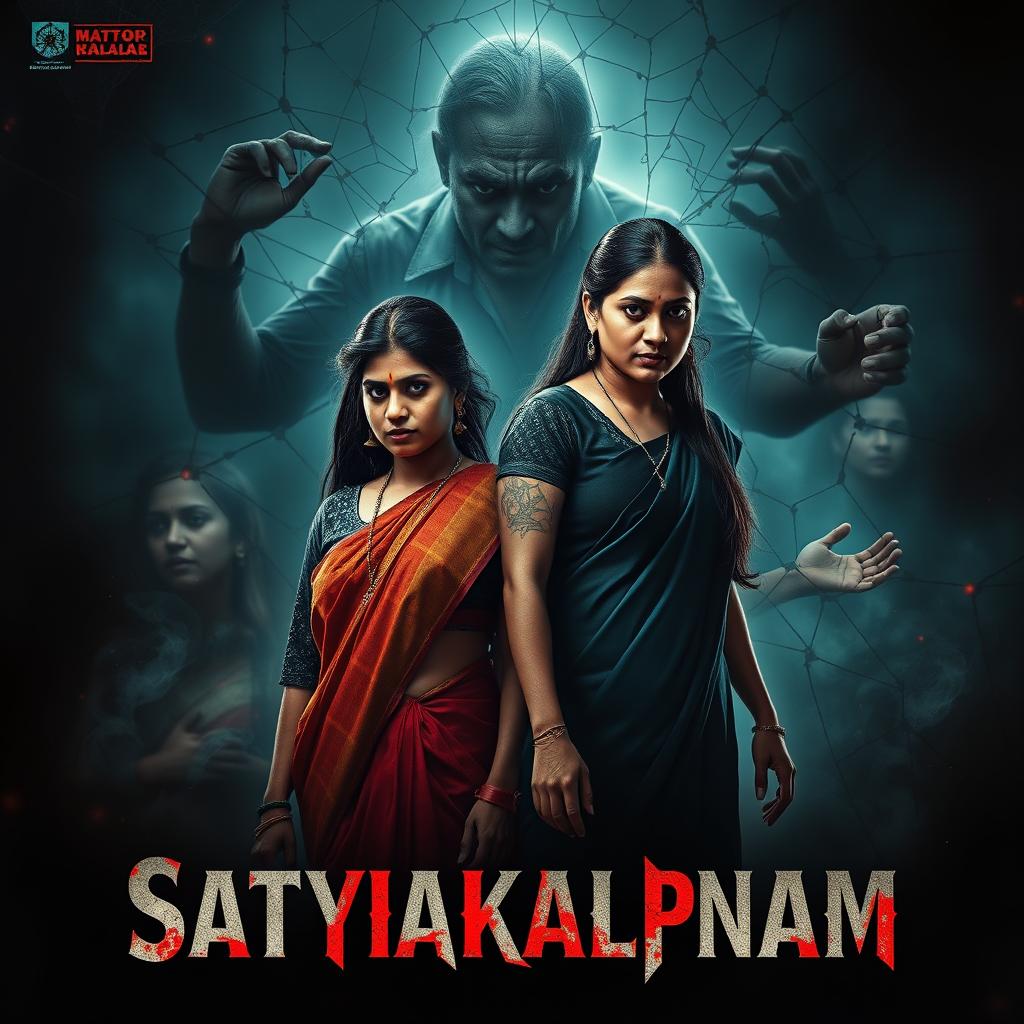 A cinematic action crime sci-fi thriller film poster titled 'Satyakalpnam'