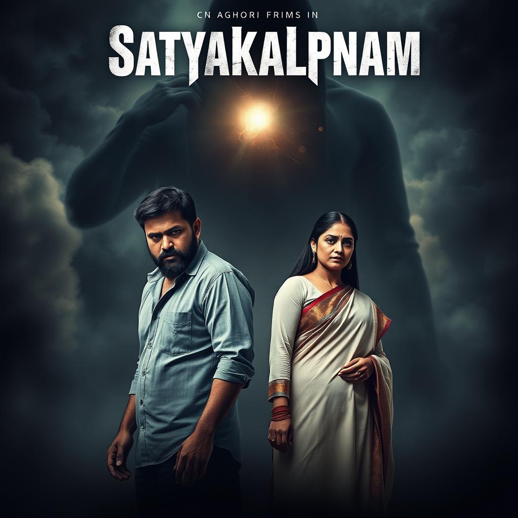 A cinematic action crime sci-fi thriller film poster titled 'Satyakalpnam'