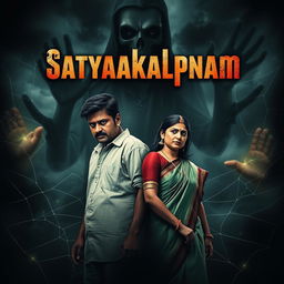 A gripping cinematic action crime sci-fi thriller film poster titled 'Satyakalpnam'