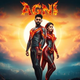 An epic cinematic sci-fi action film poster titled 'Agni'