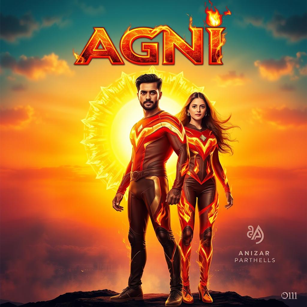 An epic cinematic sci-fi action film poster titled 'Agni'