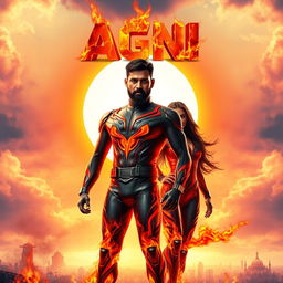 An epic cinematic sci-fi action film poster titled 'Agni'