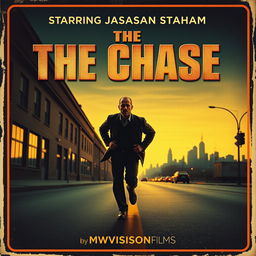 A 1960s vintage movie poster for "The Chase" featuring bold, metallic letters