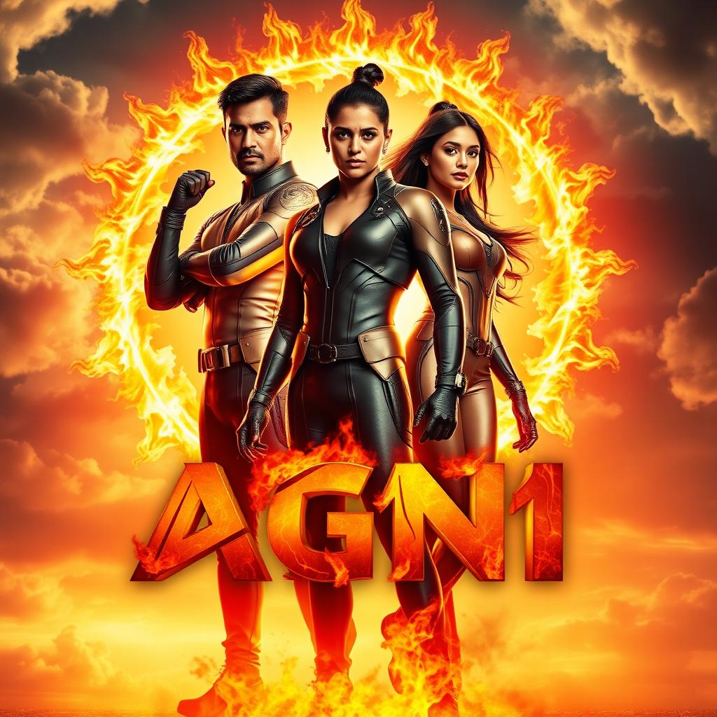 A cinematic sci-fi action film poster titled 'AGNI'