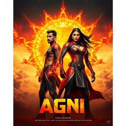 A cinematic sci-fi action film poster titled 'AGNI'