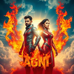 A cinematic sci-fi action film poster titled 'AGNI'