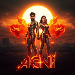 A cinematic sci-fi action film poster titled 'AGNI'