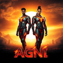 A cinematic sci-fi action film poster titled 'AGNI'