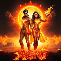 A cinematic sci-fi action film poster titled 'AGNI'