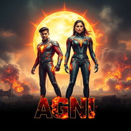 A cinematic sci-fi action film poster titled 'AGNI'