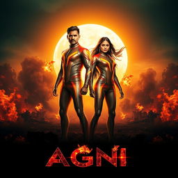 A cinematic sci-fi action film poster titled 'AGNI'