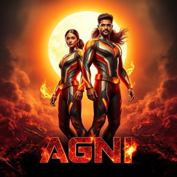 A cinematic sci-fi action film poster titled 'AGNI'