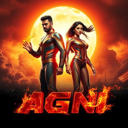 A cinematic sci-fi action film poster titled 'AGNI'