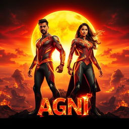 A cinematic sci-fi action film poster titled 'AGNI'