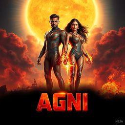 A cinematic sci-fi action film poster titled 'AGNI'