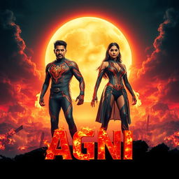 A cinematic sci-fi action film poster titled 'AGNI'