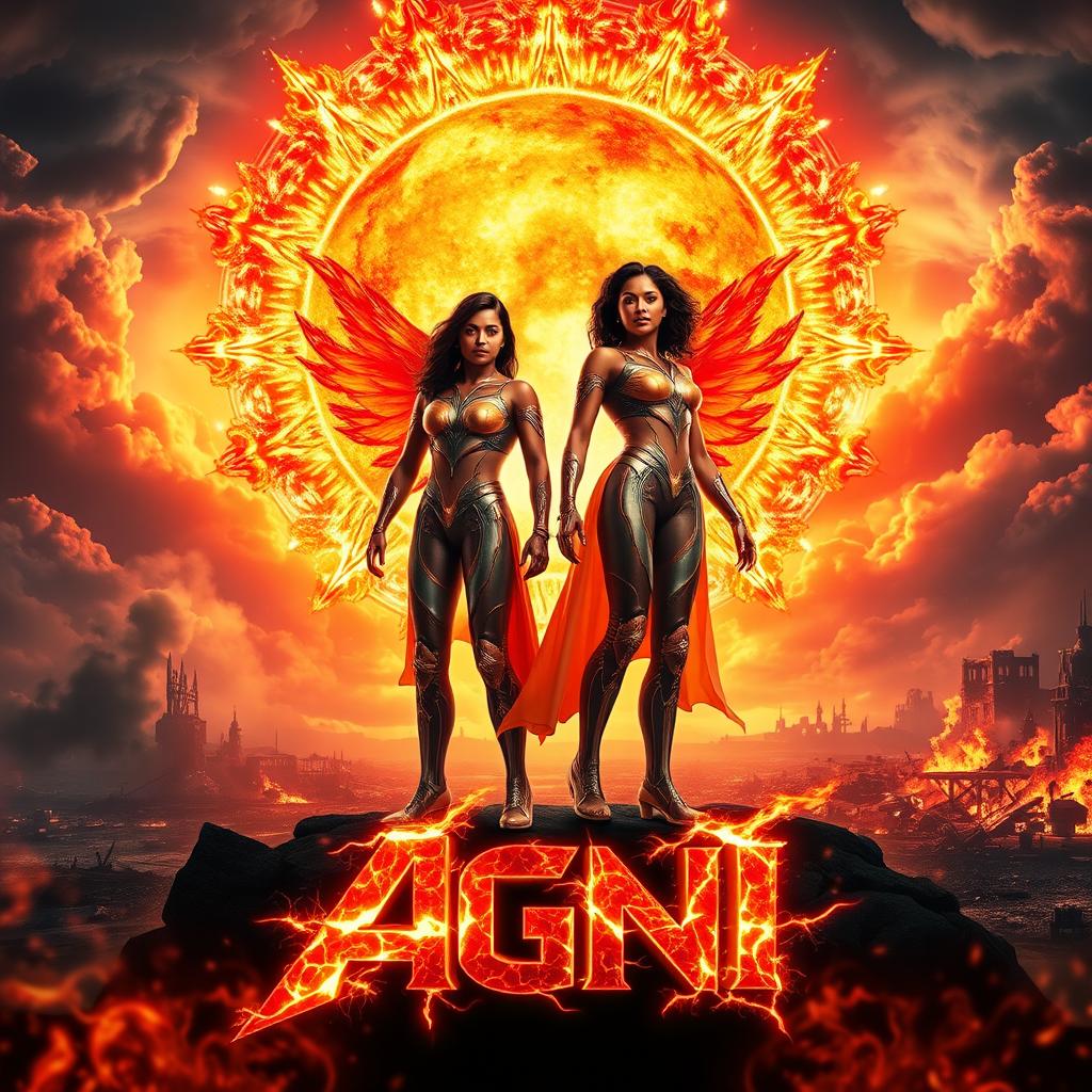 A cinematic sci-fi action film poster titled 'AGNI'