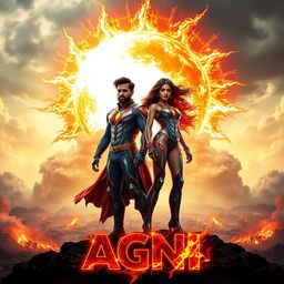 A cinematic sci-fi action film poster titled 'AGNI'