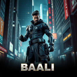 A cinematic sci-fi action film poster titled 'BAALI'