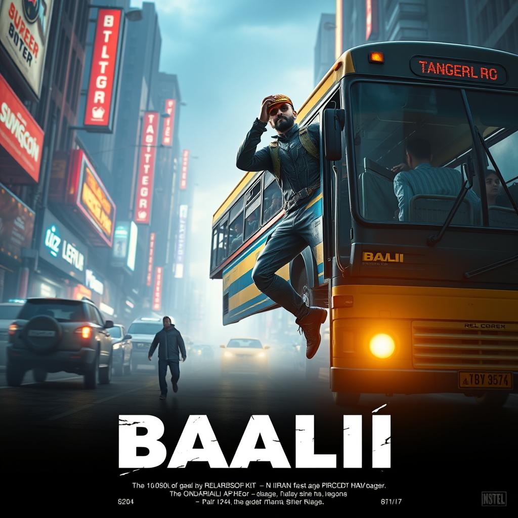 A cinematic sci-fi action film poster titled 'BAALI'