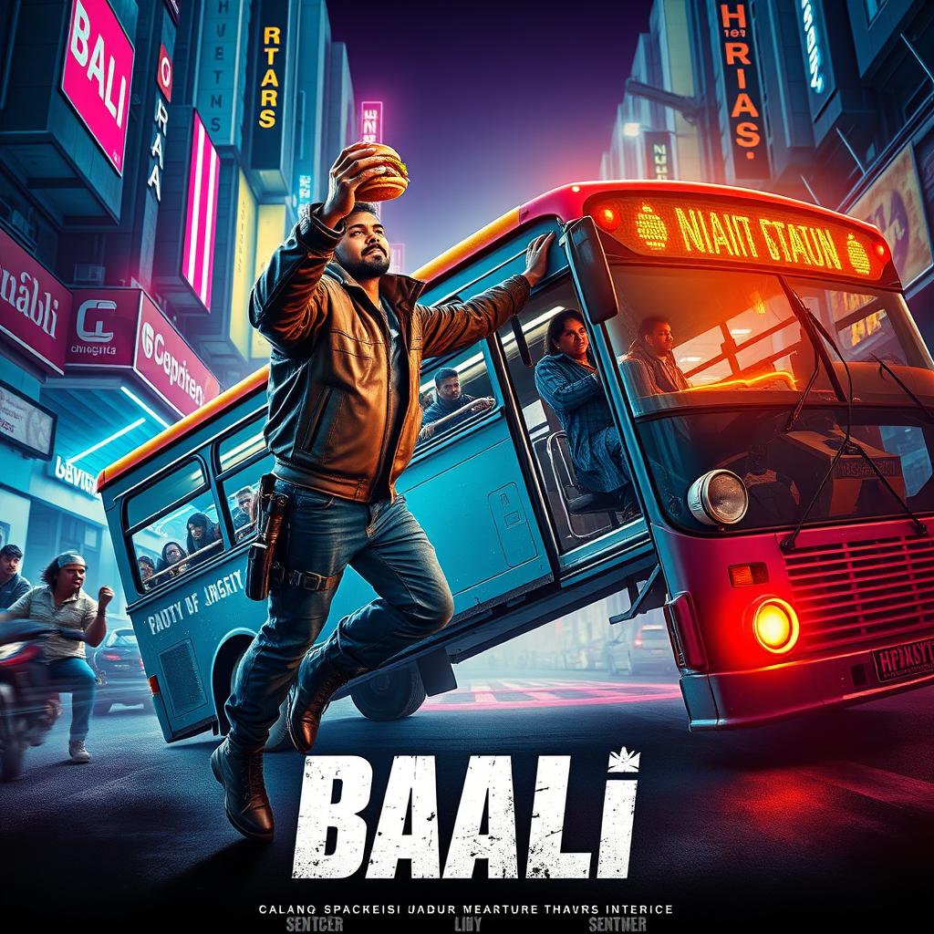 A cinematic sci-fi action film poster titled 'BAALI'