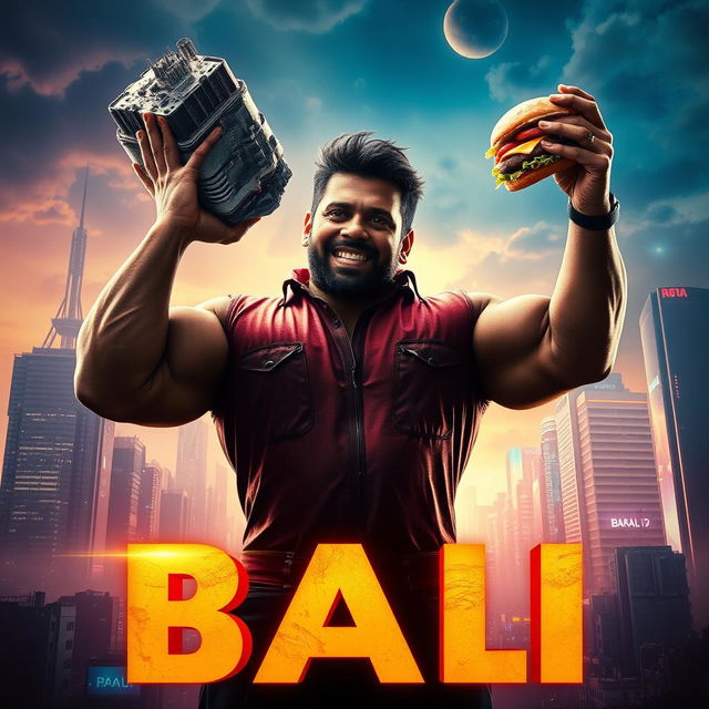 A cinematic sci-fi action film poster titled 'BAALI'