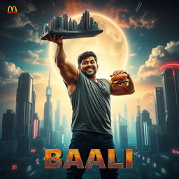 A cinematic sci-fi action film poster titled 'BAALI'