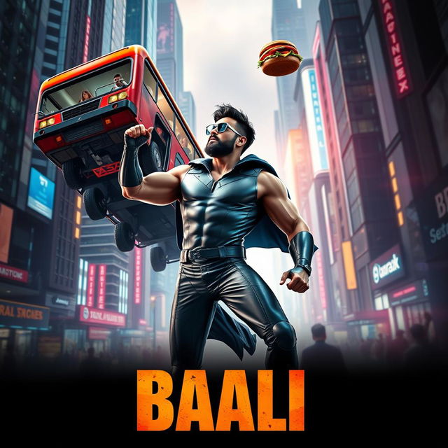 A cinematic sci-fi action film poster titled 'BAALI'