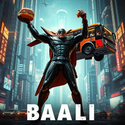 A cinematic sci-fi action film poster titled 'BAALI'