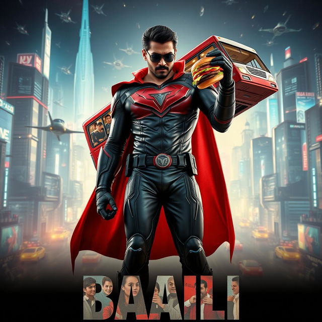 A cinematic sci-fi action film poster titled 'BAALI'