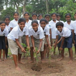 Enthusiastic young people actively engaging in community projects to promote positive social change in Sri Lanka. They are planting trees, cleaning beaches, and teaching in classrooms.