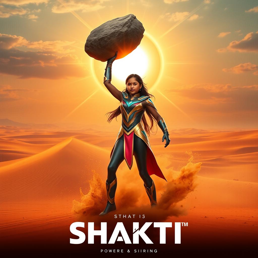 A cinematic sci-fi futuristic film poster titled 'SHAKTI'