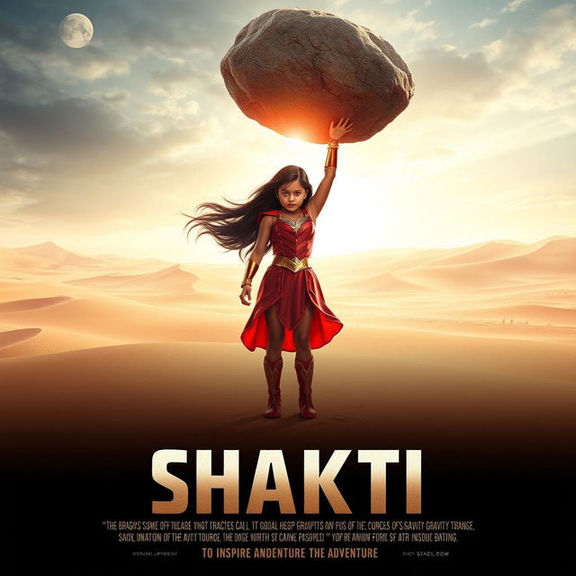 A cinematic sci-fi futuristic film poster titled 'SHAKTI'