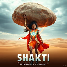 A cinematic sci-fi futuristic film poster titled 'SHAKTI'