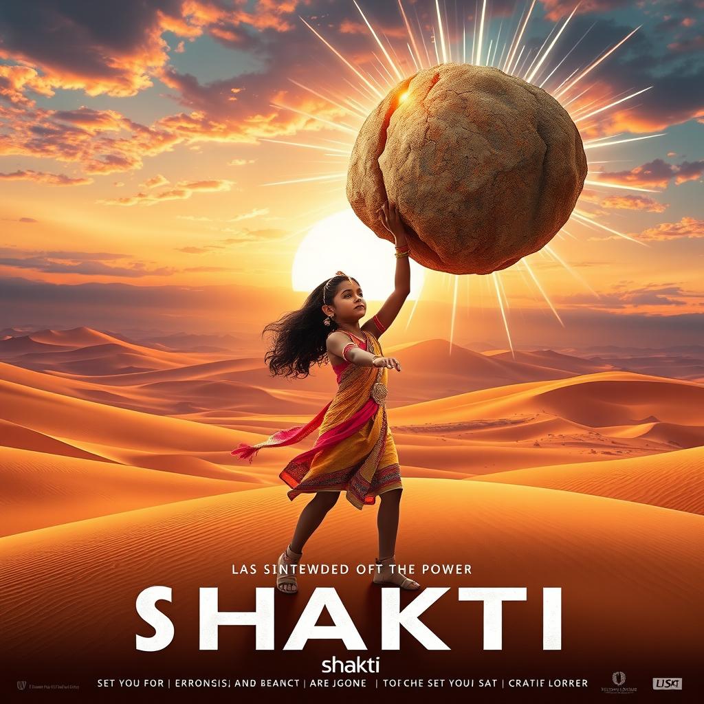 A cinematic sci-fi futuristic film poster titled 'SHAKTI'