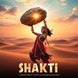 A cinematic sci-fi futuristic film poster titled 'SHAKTI'