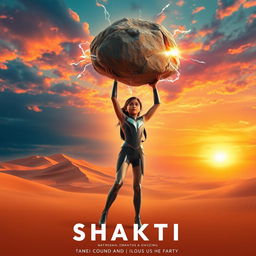 A cinematic sci-fi futuristic film poster titled 'SHAKTI'