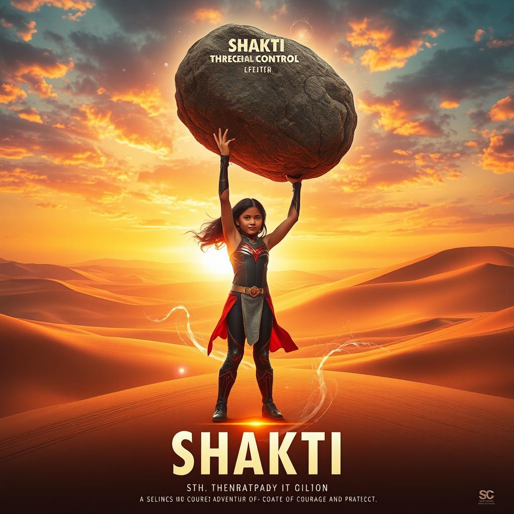 A cinematic sci-fi futuristic film poster titled 'SHAKTI'