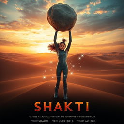 A cinematic sci-fi futuristic film poster titled 'SHAKTI'