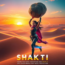 A cinematic sci-fi futuristic film poster titled 'SHAKTI'