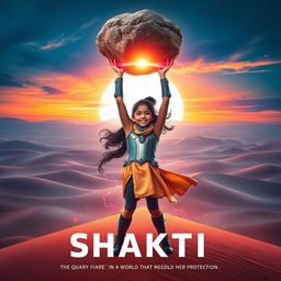 A cinematic sci-fi futuristic film poster titled 'SHAKTI'