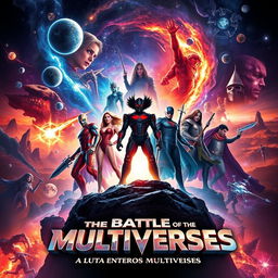 A captivating movie poster for 'The Battle of the Multiverses'