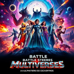 A captivating movie poster for 'The Battle of the Multiverses'