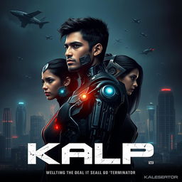 A cinematic sci-fi futuristic film poster titled 'Kalp'