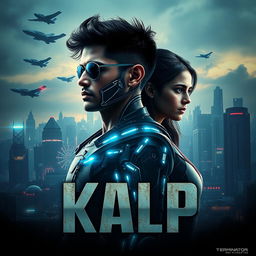 A cinematic sci-fi futuristic film poster titled 'Kalp'