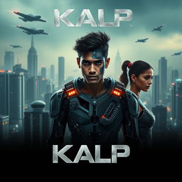 A cinematic sci-fi futuristic film poster titled 'Kalp'