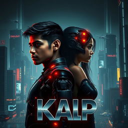 A cinematic sci-fi futuristic film poster titled 'Kalp'